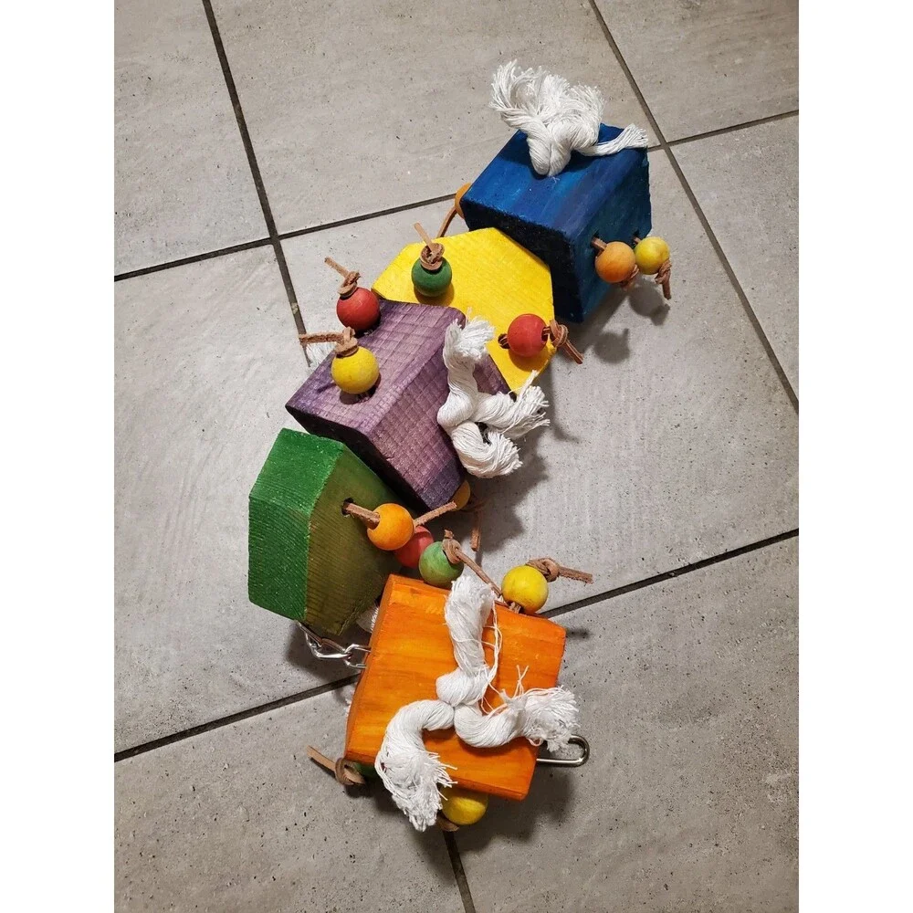 Caitec Featherland Large Bird Parrot Chewing Toy Wooden Block Loaded Dice XL